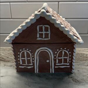 Gingerbread House Holiday Decoration cookie jar